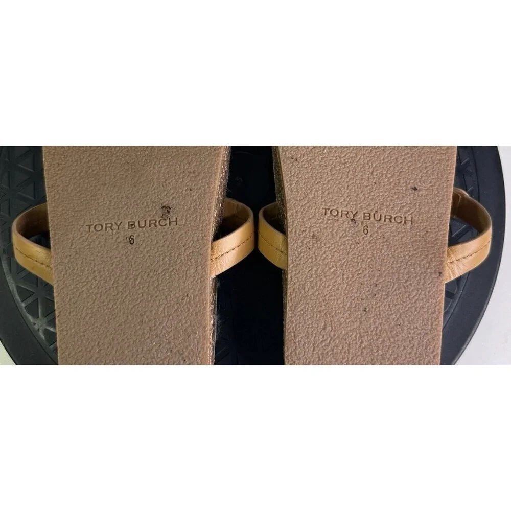 Tory Burch Women Miller Cloud Shearling Leather Slides, Thongs Sandals Sz 6